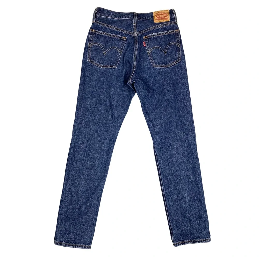 Levis 501 Original Straight Leg Button Fly Jeans Mens 26 Blue‎ Indigo